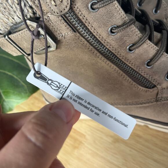 Cliffs by White Mountain Kelcie Zip Up Hiking Outdoor Boots Lace Up Size 10 Walk - Picture 8 of 15